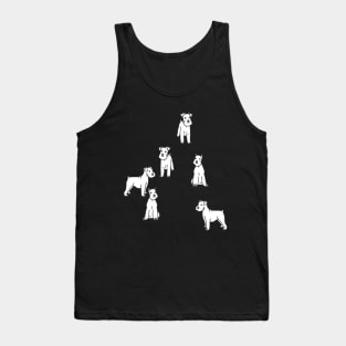 German dog white silhouette art design #3 Tank Top